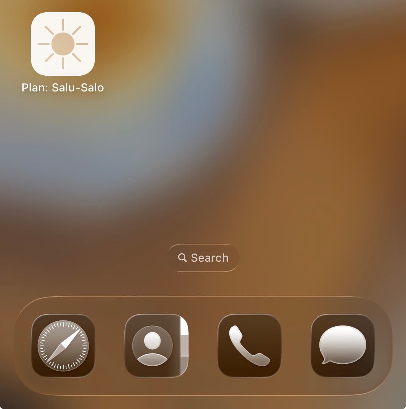 “Add to Home Screen” confirmation dialog with the name Plan: Salu-Salo.